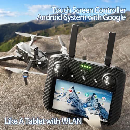 2025NewUpgraded Drones with Camera for Adults 4K HD with Payload Release, Touch Screen Tablet Controller WITHOUT Obstacle Avoidance, 3 Axis Gimbal Drone, 5 Miles, 82 Minutes Long Battery, Time-lapse, Follow Me/Car, Carbon Fiber Feature Drone Gif