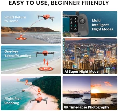 FIMI Mini 3 4K GPS drone with 3-Axis Gimbal,Under 249g,4K/60FPS Video,48MP Photo,12X Zoom, 9KM Transmission,64-Min Flight Time,AI Night Video,Visual Tracking,Auto Return,Foldable for Adults - Image 7