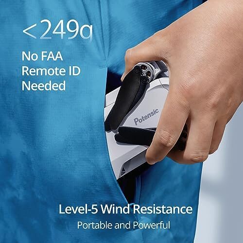 Potensic ATOM SE GPS Drone with 4K EIS Camera, Under 249g, 62 Mins Flight, 4KM FPV Transmission, Brushless Motor, Max Speed 16m/s, Auto Return, Lightweight and Foldable Drone for Adults Beginner