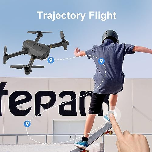 4DV4 Drone with 1080P Camera for Adults Kids,FPV HD Live Video RC Quadcopter Helicopter Toys Gifts,Altitude Hold, Waypoints,3D Flip,Headless Mode,2 Batteries,Carrying Case,Black - Image 7