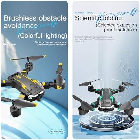 Mini Drone with Camera for Adults Kids, 1080P WiFi FPV Camera Drone with 2 Batteries, One-Click Take Off/Landing, Altitude Hold, Headless Mode, 360° Flips, 3-Gear Speeds, Emergency Stop, Carrying Case, Toys Gifts for Kids and Adults Beginner (Green dual battery) - Image 2