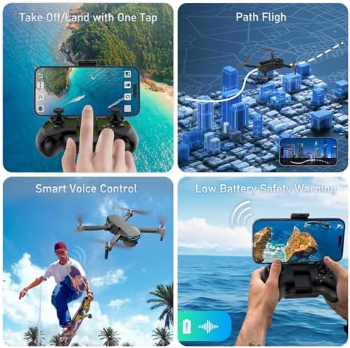 Mirason Drone with Camera, 1080P HD FPV Camera Drone with Brushless Motor, 2 Batteries, 360 Flips, Headless Mode, Gravity Control, 36 Mins Long Flight Foldable for Kids and Beginner - Image 6