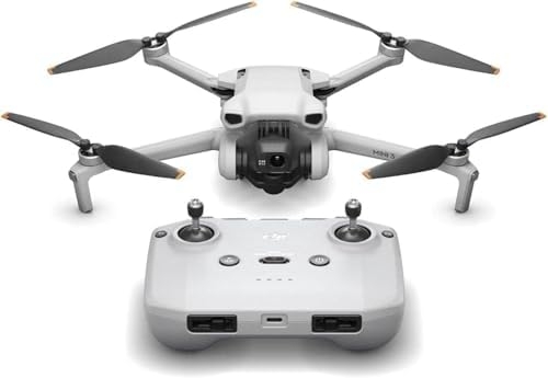 DJI Mini 3, Drones with Camera for Adults 4K, 38-min Flight Time, up to 32800ft (10km) Video Transmission, True Vertical Shooting, GPS Auto Return Integrated, Mini Drone with Camera for Beginners