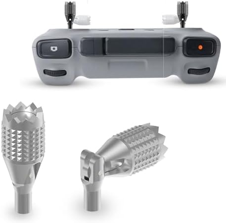 Foldable RC/RC2 Controller Joystick for DJI Mini 3 Pro/Mini 4 Pro/Air 3/Mavic 3, Retractable Aluminum Alloy Drone Control Thumb Sticks Replacement Accessories (Silver)