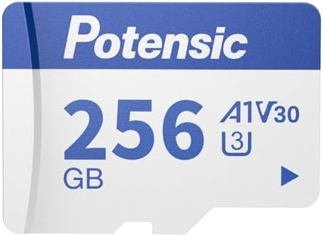 Potensic 256GB Micro Memory Card for Drones, A1, U3, V30, Read Speed up to 100 MB/s