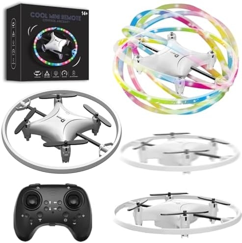 Small Remote Control Drone Quadcopter, 360 Degree Flip LED Light, 90 Degree Circle Flight, 8-12 Years Old Children’s toy Mini Drone Christmas Gift