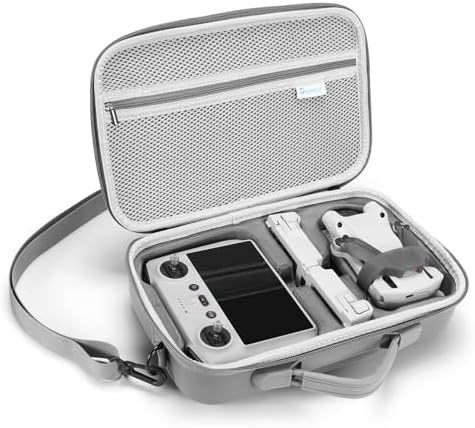 Skyreat Mini 3 / Mini 3 Pro Case RC,Compact Small PU Waterproof Carrying Case with Shoulder for DJI Mini 3/Mini 3 Pro Drone and Battery Accessories