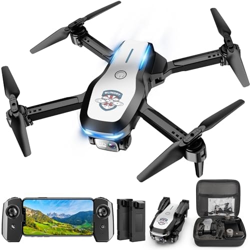 Drone with Camera 1080P FPV Foldable Drone for Beginners, Mini Drone with Altitude Hold, One Key Take Off/Land, Trajectory Flight, 3D Flip, 3 Speeds, Gravity Control,Toys for Boys Girls X61