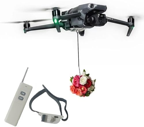 Universal Drone Airdrop System, Release Device, Payload Clip, Airdropper, Fish Bait Delivery Device , Drone Accessories, Compatible with DJI Mavic Mini 4 Pro, Mini 3, Mini 2, Air 2, Air 2S, Air 3, Mavic 3, Mavic 2, Spark (Airdrop Device)