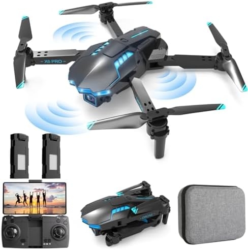 Drone with 1080P Camera for Kids and Adults | One Key Start/Altitude Hold Friendly for Beginners | FPV Foldable Drone/30 Mins Flight Time/Gestures Selfie Good for Travel | Gifts Toys for Men Boys