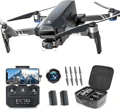 TF35 PRO 2-Axis Gimbal Drone with Camera for adults 4k, 2 Batteries 80-Min Flight Time, 11500 FT Range Transmission, 4K/30FPS EIS Camera, GPS Drone with Brushless Motors, FAA Certification Completed