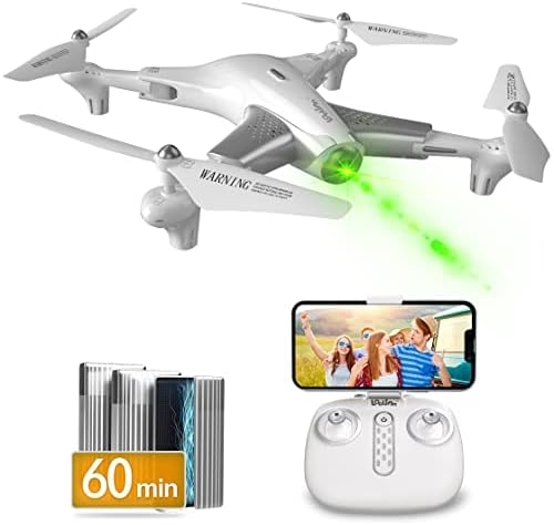 Loolinn | Drones for Kids Gift, Drone with Camera – Optical Flow Positioning Technology, 60 Minutes Long Flight Time, 3 Batteries, Stable Flight – Gift for Kids Boys Girls