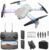 BEZGAR Drone with Camera for KIds – 1080P HD FPV RC Quadcopter with 90° Adjustable Lens, Coloeful LED Lights, Gestures Selfie, One Key Start, 360° Flips, Toys Gift Mini RC Drone for Boys Adults, White