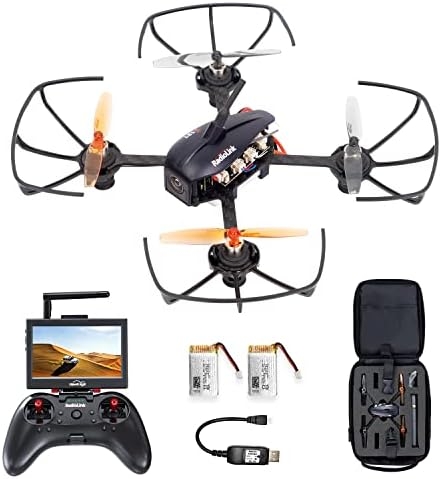 Radiolink F121 FPV Mini RC Drone RTF with Camera for Adult and Kids Beginners, 121mm Brushed RC Quadcopter, 2 Batteries with Carrying Case, 25mW OSD Monitor Racing & Training for UAV Education