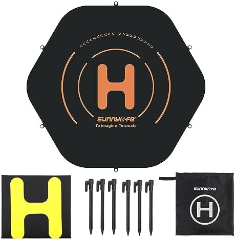 Large Drone Landing Pad for DJI Inspire 3, 43.3 Inch Weighted Double-Sided Waterproof, Fast-Fold Helipad for DJI Inspire 3/Inspire Series, Mavic 3 Pro/Mavic Series, Avata, FPV, Phantom,for EVO II