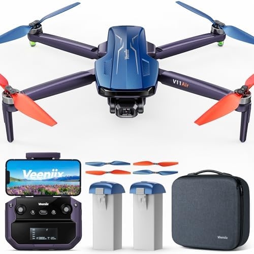 V11Air Drone with 6K Camera for Adults, 3-Axis Gimbal Drones with 4K/30fps Video, 10000ft FPV Transmission Professional Drone, 70Mins Long Flight Time, GPS Smart Control, Beginner friendly