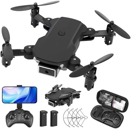 Foldable Mini Drone with HD Camera, Altitude Hold, One-Key Return, WiFi FPV, Headless Mode, Gesture Control, Path Flight, 360° Flips, and LED Lights for Kids and Beginners