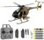 C189 Remote Control Helicopter, 1:28 Scale MD500 Defender, 2.4G 6CH RTF RC Helicopter with Brushless Motor Single Blade Flybarless Optical Flow Localization-2 Battery