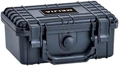 MEIJIA Portable All Weather IP67 Waterproof Protective Case, Hard Case,Camera Case With Customizable Foam,Fit Use of Drones, Cameras,Equipments (Black, 8.12×6.56×3.56inches)