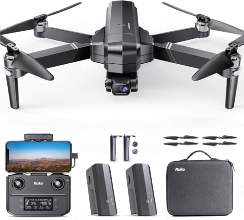Ruko F11GIM2 2Batteries Drones with Camera for Adults 4K and Drone Landing Gear, 64Mins Flight Time, 16404ft Digital video Transmission