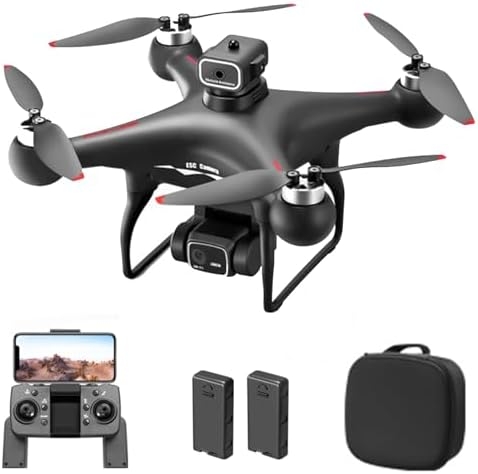 GoolRC S116 Drone with 4K Camera for Adults, RC Quadcopter with Obstacle Avoidance, Optical Flow, Trajectory Flight, Headless Mode, Gravity Sensor, Brushless Motor, Storage Bag and 2 Batteries (Black)