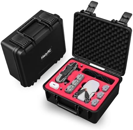 HeiyRC Mini 2 SE 4K Case, Waterproof Carrying Hard Case Hardshell Portable Travel Box for DJI Mavic Mini 2 SE/Mini 4K/Mini 2 Fly More Combo for Specta Drone Accessories