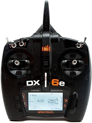Spektrum DX6e 6-Channel DSMX 2.4GHz RC Radio Transmitter Only (No Receiver) with 250 Model Memory | Telemetry | Wireless Trainer Link, SPMR6655 , Black