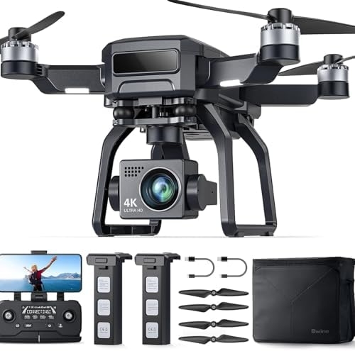 Bwine F7 Pro Drones with Camera for Adults 4K UHD Aerial, 3-Axis Gimbal, 10000FT Control, 50 Mins Flight Time with 2 Batteries, GPS Follow, Waypoint, Orbit Fly, Auto Return, Beginner Mode