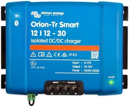 Victron Energy Orion-Tr Smart DC to DC Charger (Bluetooth) – 12/12-Volt 30 amp 360-Watt – Battery Charger for Dual Battery Systems – Isolated