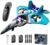 V17 Jet Fighter Stunt RC Plane – 2024 New Remote Control Airplane with 2.4GHz, 2 Batteries, 360° Stunt Spin, Durable Foam & Light RC Fighter Jet Airplane for Kid Boy (Blue with 2Pcs Battery)