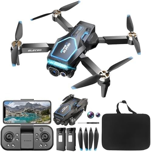 Mini Drone with Camera, 1080P HD Dual Lens, Brushless Motors, One Key Take Off/Land, 360 Flip, Optical Flow Positioning for Beginner, Adult, Kid