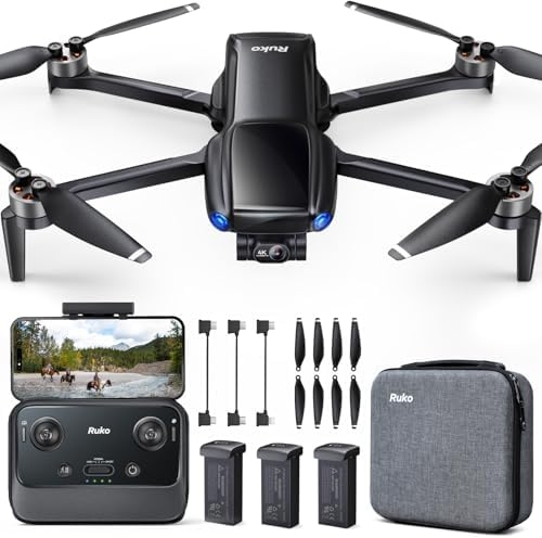 Ruko U11MINI 4K, Drones with Camera for Adults 4K Video 8K Photo, Under 249g, 3-Axis Gimbal EIS, 20000ft FPV Transmission, AI Takeoff/Landing, Auto Return, GPS with Beeper, Beginner (96-Min Flight)