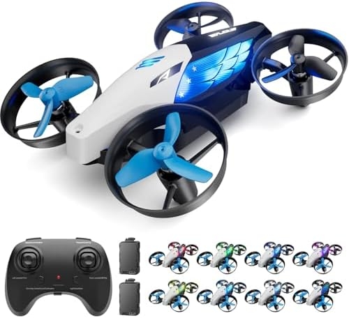 Drones for Kids 8-12 Mini Drone for Age 10-15 Boys Small Micro Indoor Nano RC Quadcopter,2-in-1 Remote Control Toy with 7+2Light Modes,5Flying Postures,Land Mode,Auto rotation,Circle Fly,Altitude Hold