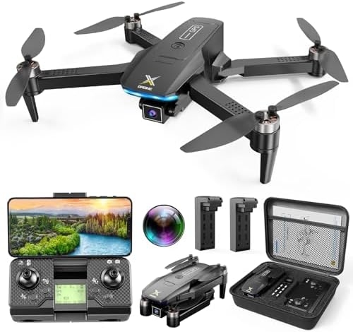GPS Drones with Camera for Adults 4K, Brushless Motor FPV RC Quadcopter with Auto Return, Follow Me, Headless Mode, 50 Mins Long Flight, Lightweight and Foldable Drone for Beginner