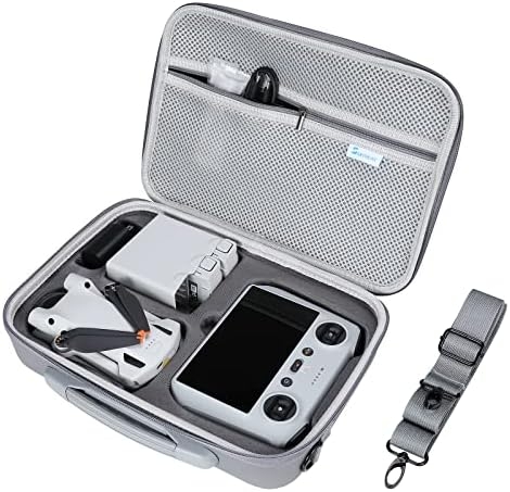Skyreat Mini 3 Pro Case, PU Leather Hard Carrying Case Compatible with DJI Mini 3 Pro Drone and Accessories