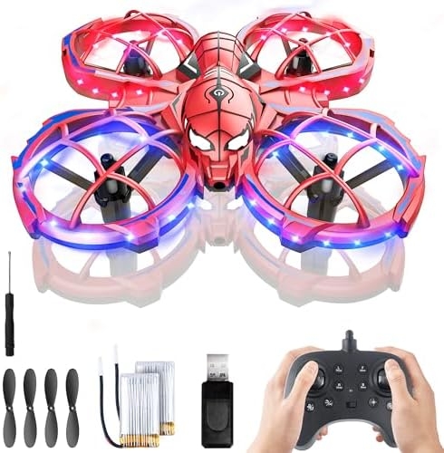 BEZGAR Mini Drone Easy to fly Beginner, LED Remote Control Drones, RC Quadcopter with Auto Hovering, 3 Speed Mode, 360° Flips Stunt, Headless Mode, Obstacle Avoidance, Birthday Gifts for Kids 4-8 8-12