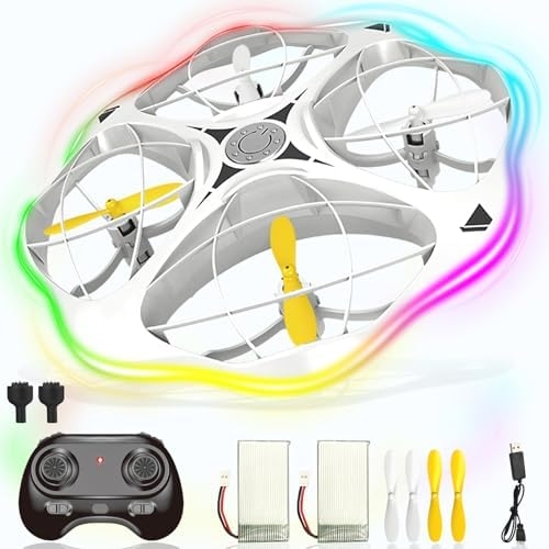 Mini Drone for Kids and Beginners, 2024 RC Plane Helicopter Quadcopter Aircraft with Coolful RC Light, Remote Control Airplane with 360° Flip, Surround Flight, Kids Gift Toys for Boys and Girls