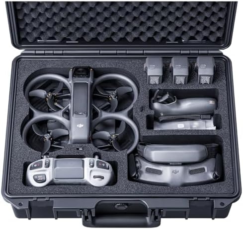 Lykus Titan AT200 Waterproof Hard Case for DJI Avata 2,Goggles 3,RC Motion 3,FPV Remote Controller 3, Support Up to 7 batteries [CASE ONLY]